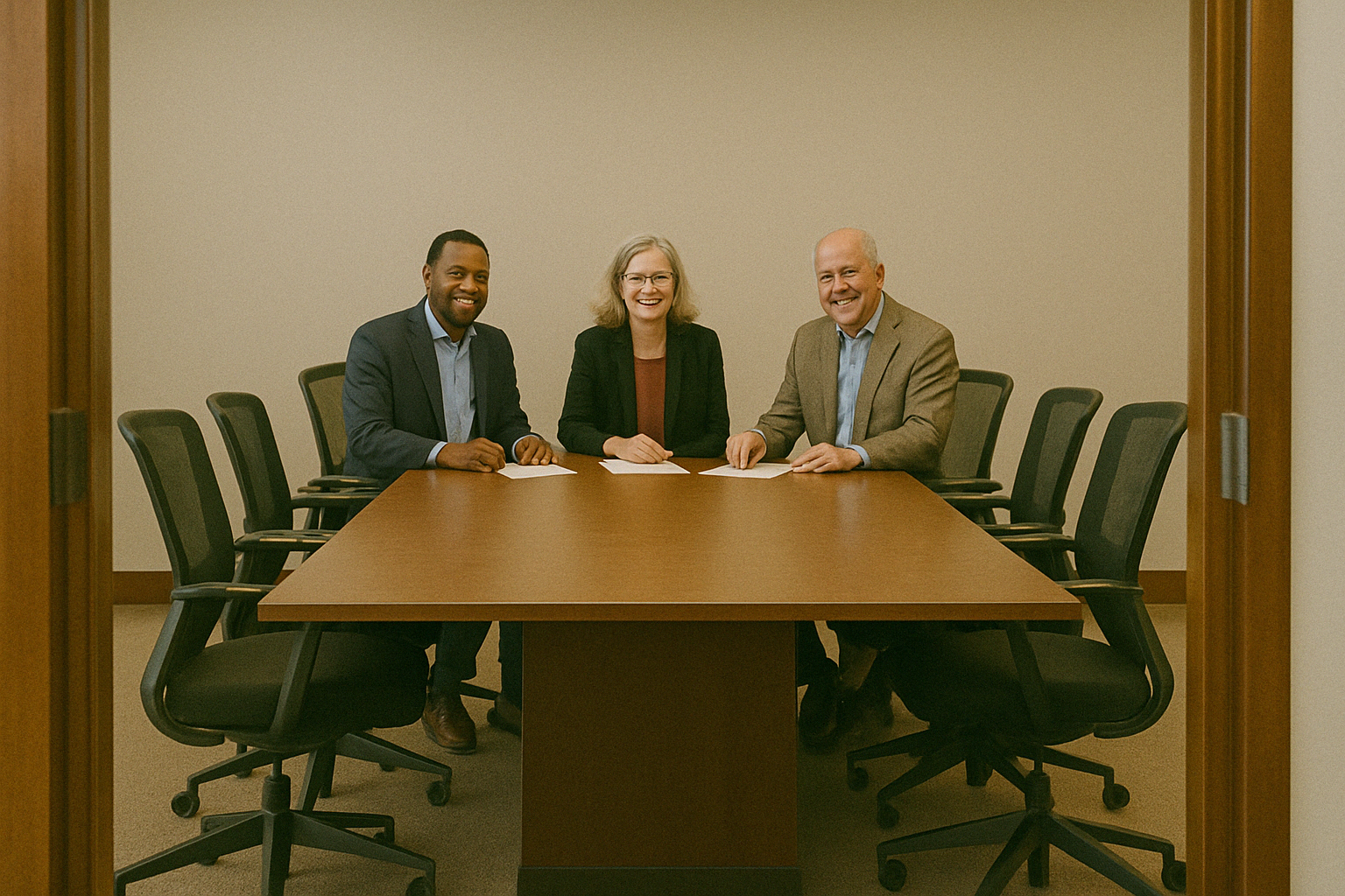 City officials in a meeting